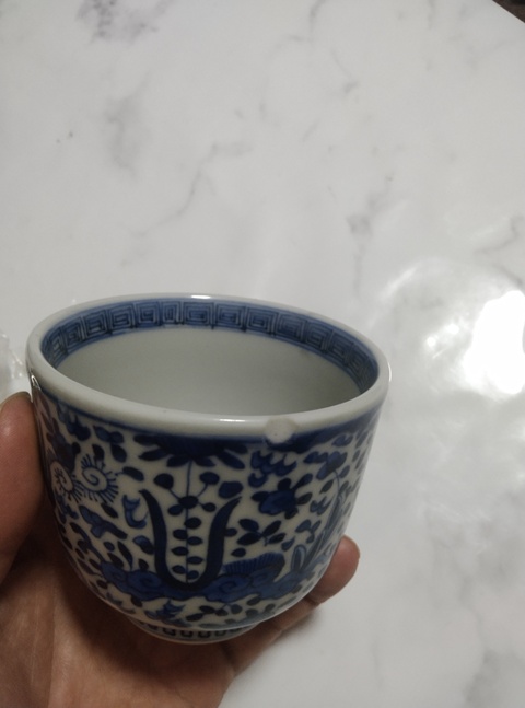 古玩陶瓷青花杯真品鑒賞圖