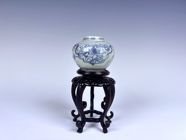 古玩陶瓷明中期·青花花卉水呈拍賣,當前價格88元