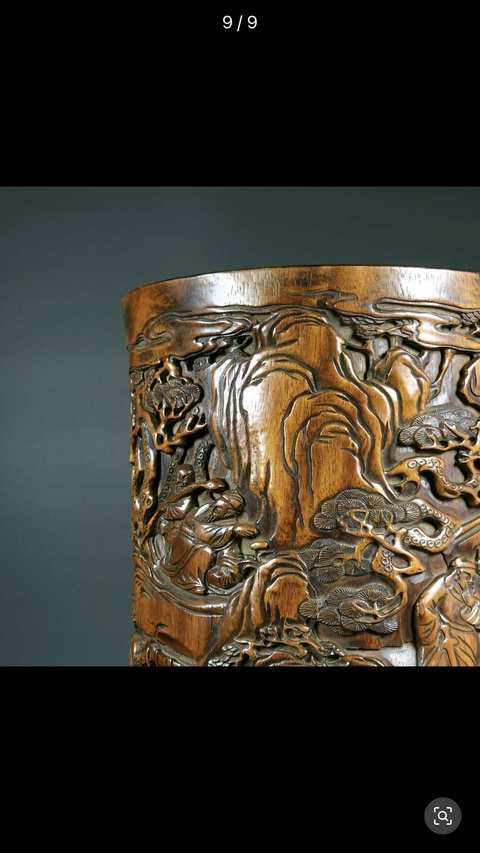 古玩雜項(xiàng)筆筒真品鑒賞圖