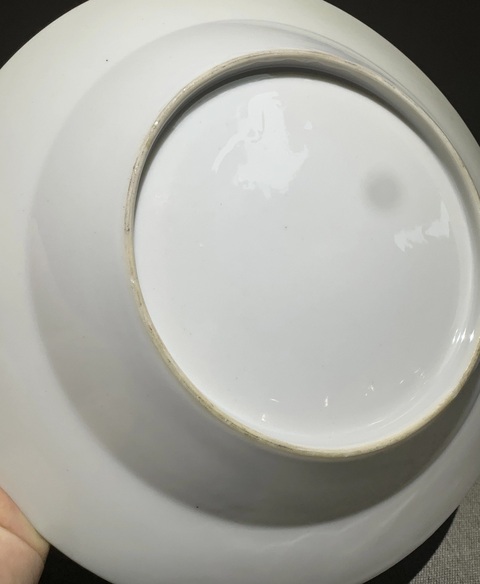 古玩陶瓷富貴大吉圖粉彩盤真品鑒賞圖
