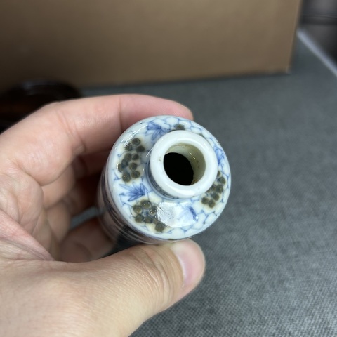 古玩陶瓷青花釉里紅人物故事紋鼻煙壺真品鑒賞圖