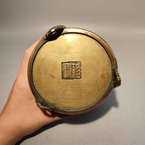 古玩銅器銅筆筒真品鑒賞圖