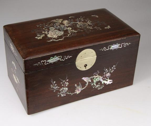古玩雜項螺鈿官皮箱真品鑒賞圖