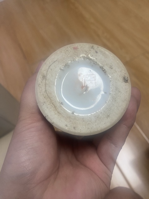 古玩陶瓷民國(guó)粉彩花鳥(niǎo)筆筒真品鑒賞圖