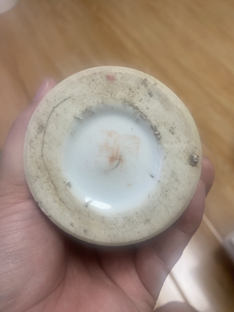 古玩陶瓷民國(guó)粉彩花鳥(niǎo)筆筒真品鑒賞圖