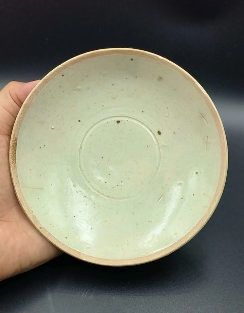 古玩陶瓷南宋湖田窯青白釉盤拍賣，當前價格688元