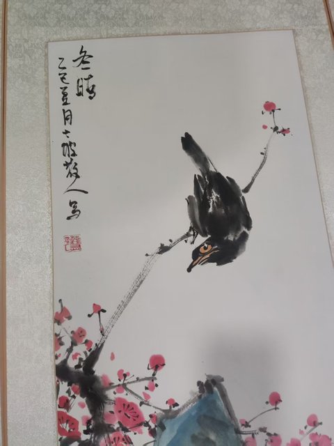 古玩字畫精工裝裱河南名家謝英慧 花鳥四屏拍賣,當前價格688元