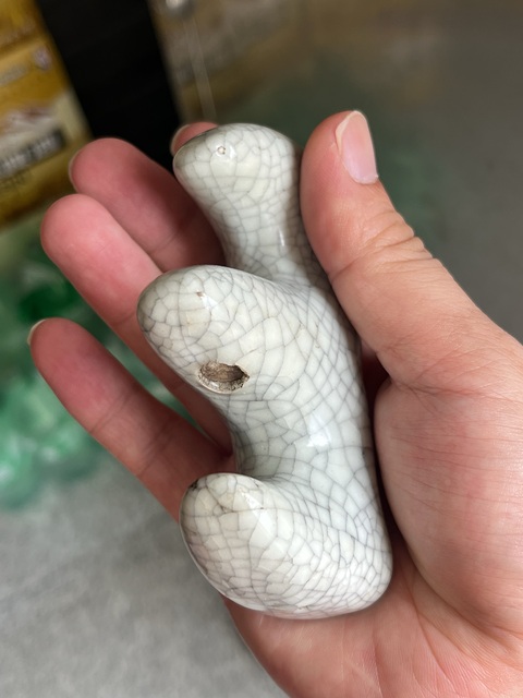 古玩陶瓷哥釉筆山真品鑒賞圖