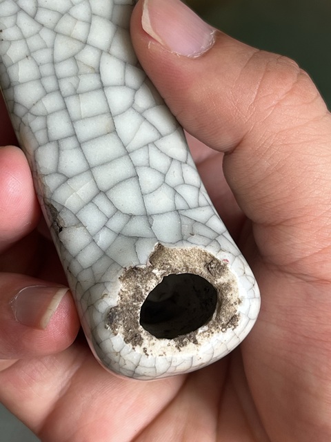 古玩陶瓷哥釉筆山真品鑒賞圖