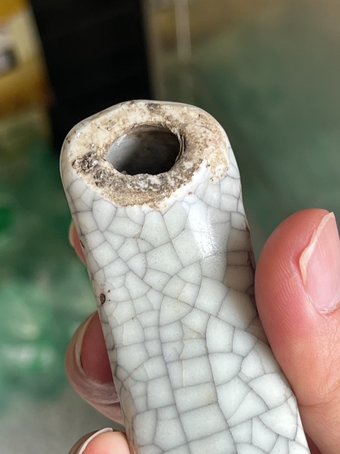 古玩陶瓷哥釉筆山真品鑒賞圖