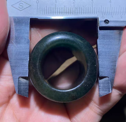 古玩玉器非天然翡翠扳指真品鑒賞圖