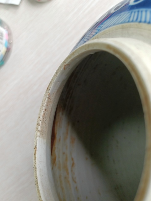 古玩陶瓷青花花間壽字紋罐真品鑒賞圖