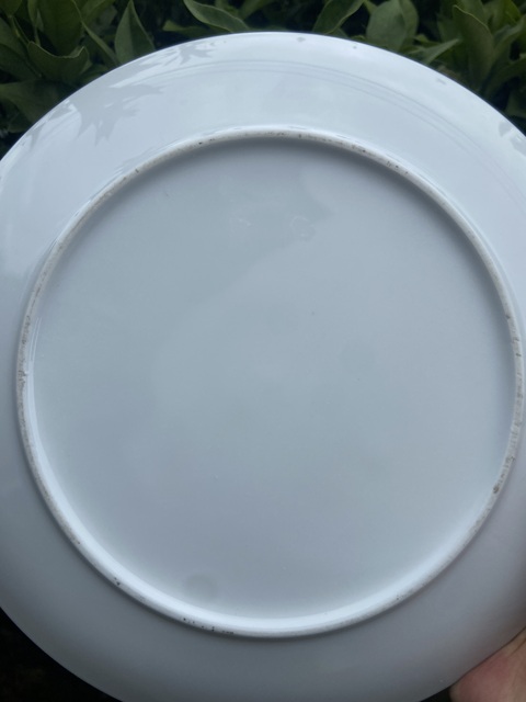古玩陶瓷花鳥蝶紋廣彩盤真品鑒賞圖