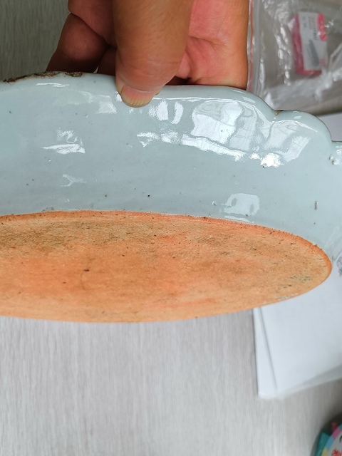 古玩陶瓷花卉紋青花盤真品鑒賞圖