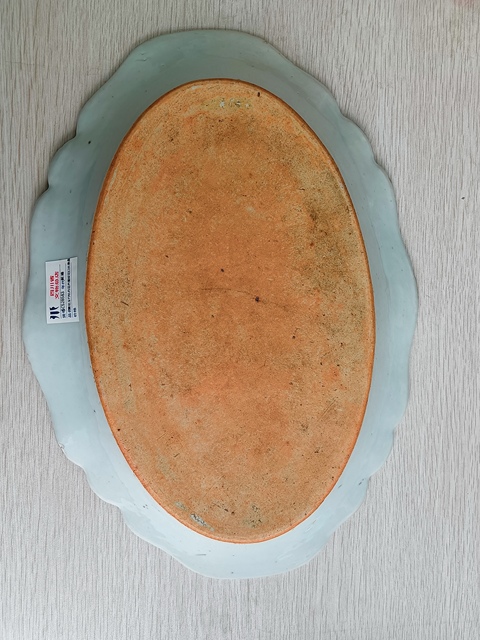 古玩陶瓷花卉紋青花盤真品鑒賞圖
