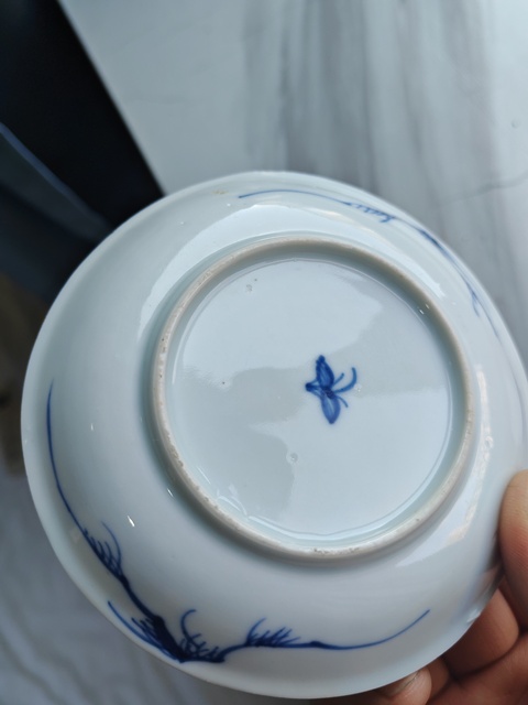古玩陶瓷康熙青花杯碟真品鑒賞圖