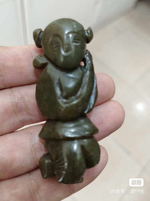 古玩玉器和田玉雕“童子”真品鑒賞圖