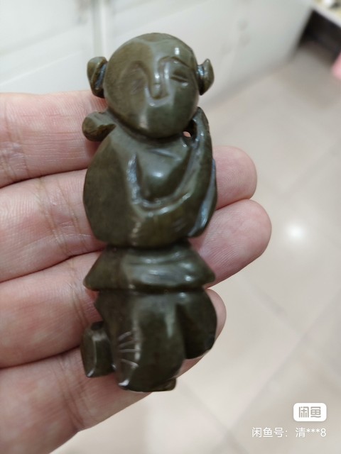 古玩玉器和田玉雕“童子”真品鑒賞圖