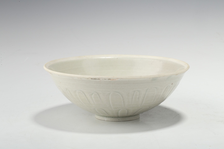 古玩陶瓷宋代·青白釉印花卉紋碗真品鑒賞圖