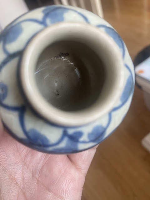 古玩陶瓷晚明青花小罐真品鑒賞圖