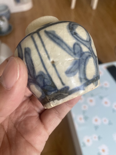 古玩陶瓷晚明青花小罐真品鑒賞圖