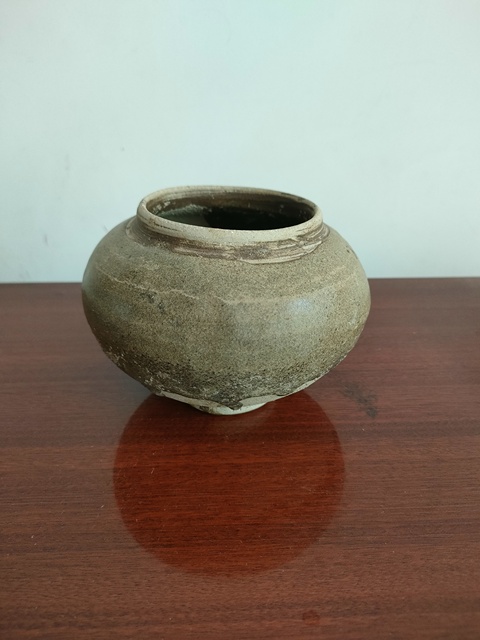 古玩陶瓷磁州窯茶葉末釉茶入真品鑒賞圖
