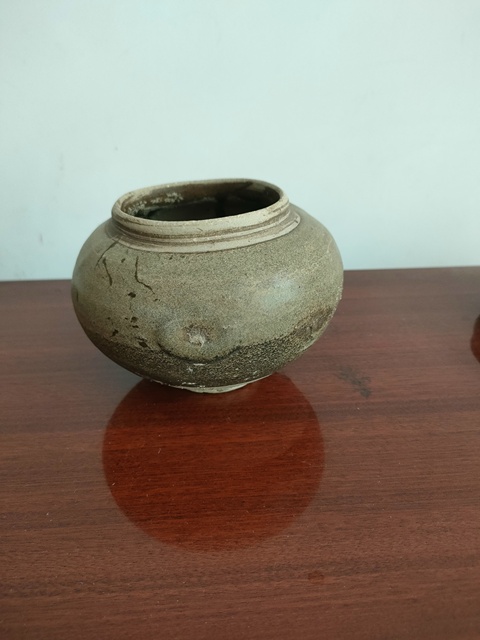 古玩陶瓷磁州窯茶葉末釉茶入真品鑒賞圖