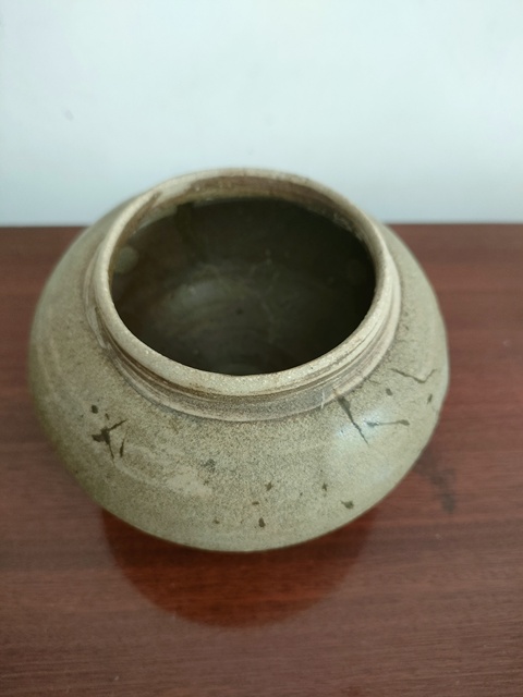 古玩陶瓷磁州窯茶葉末釉茶入真品鑒賞圖