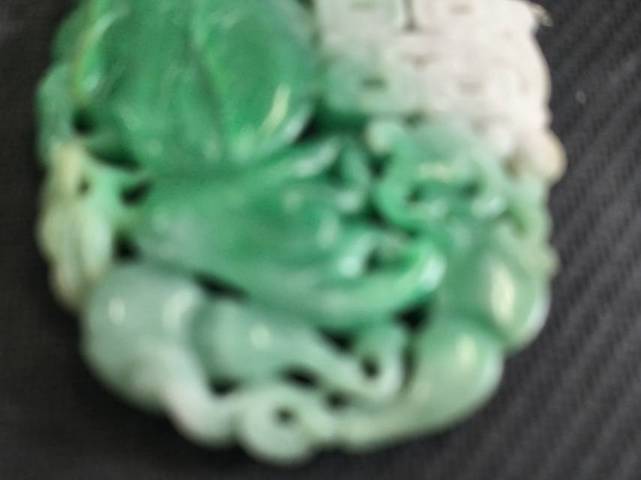 古玩玉器翡翠雕“福壽雙喜佩”真品鑒賞圖