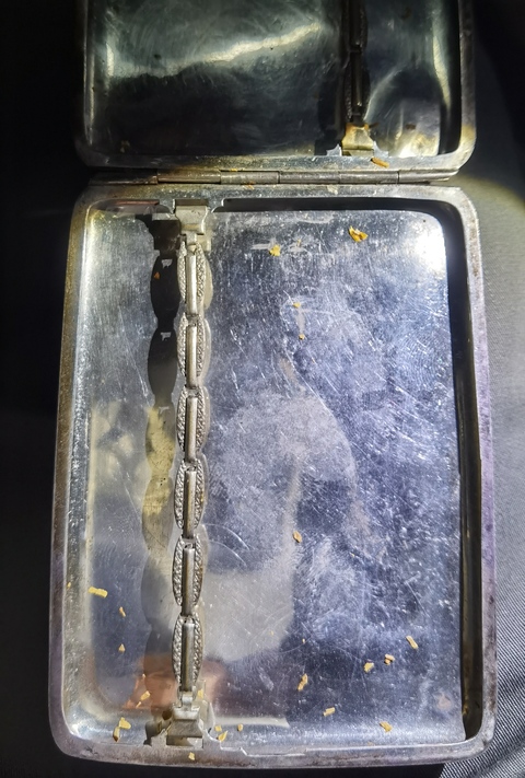 古玩雜項銀煙盒真品鑒賞圖