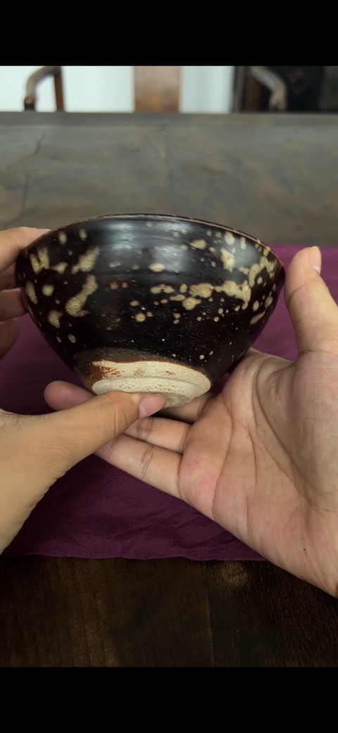 古玩陶瓷吉州窯剔犀紋盞真品鑒賞圖