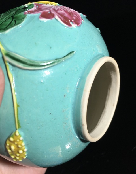 古玩陶瓷晚清素三彩一路連科紋罐真品鑒賞圖