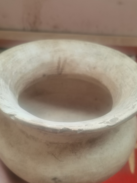 古玩陶瓷素胎渣斗真品鑒賞圖