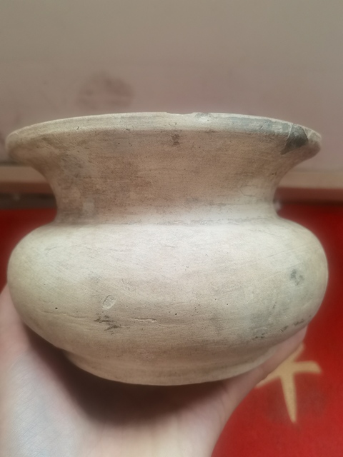 古玩陶瓷素胎渣斗真品鑒賞圖