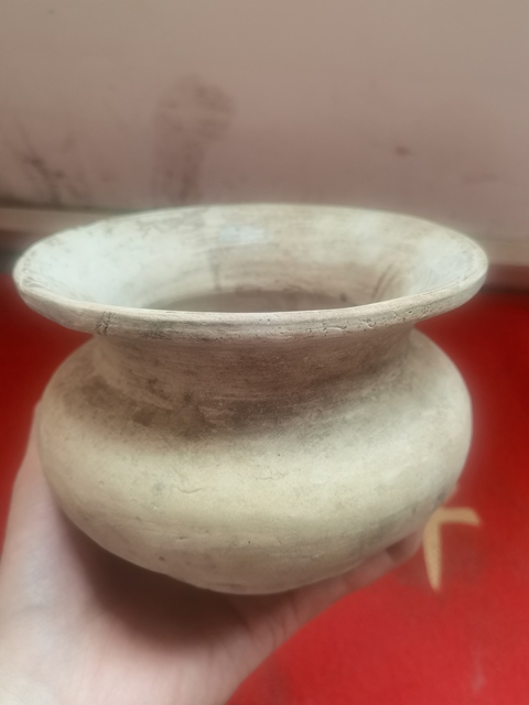 古玩陶瓷素胎渣斗真品鑒賞圖