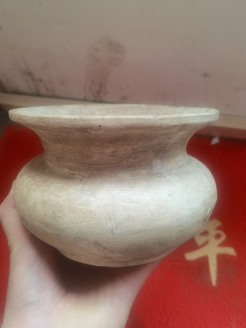 古玩陶瓷素胎渣斗真品鑒賞圖
