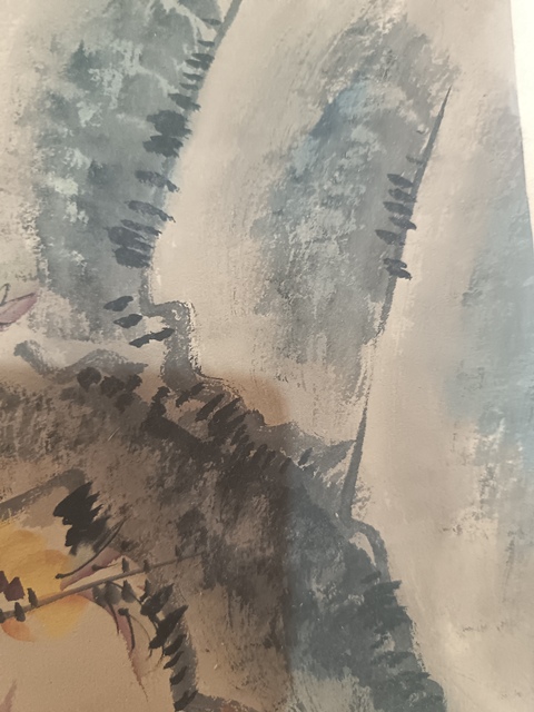 古玩字畫華嵒款花鳥真品鑒賞圖