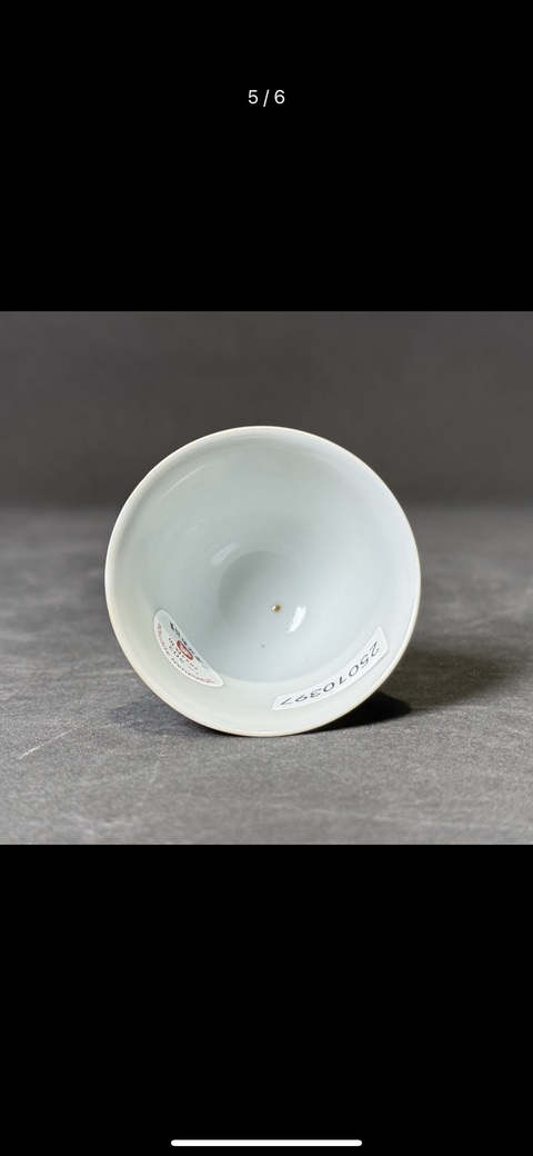 古玩陶瓷水仙花斗彩杯真品鑒賞圖