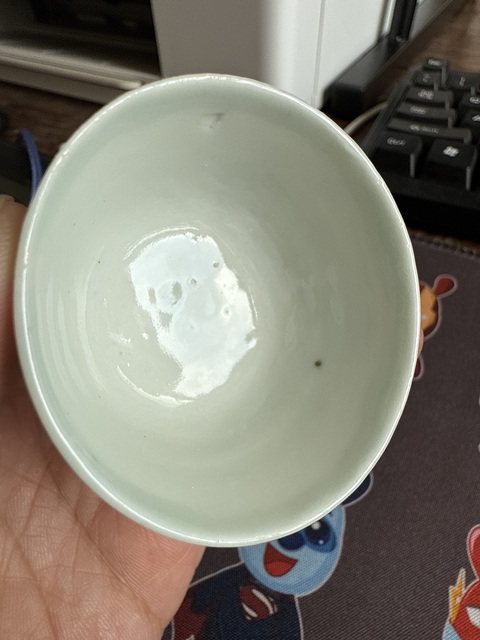 古玩陶瓷清早期白釉杯真品鑒賞圖