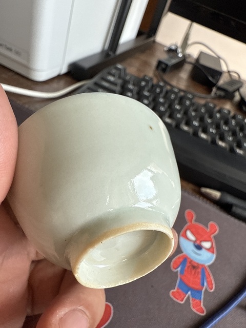 古玩陶瓷清早期白釉杯真品鑒賞圖