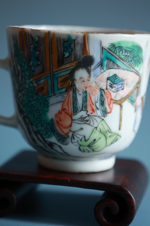 古玩陶瓷咸豐五彩人物故事紋杯拍賣,當前價格3800元