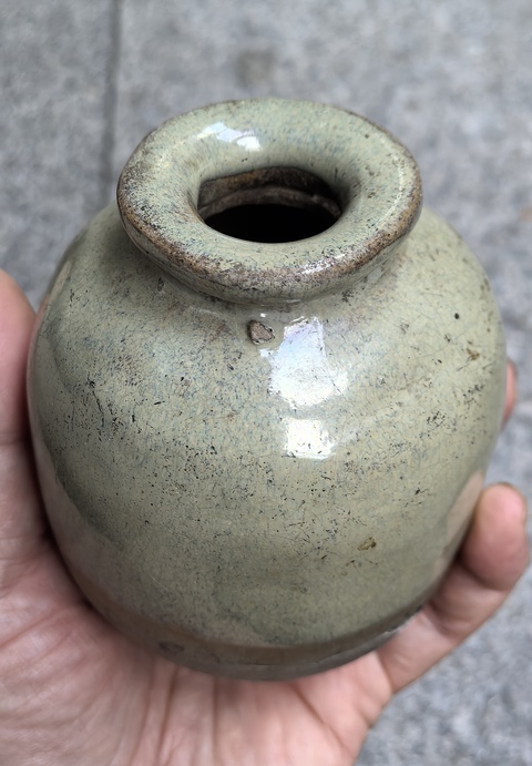 古玩陶瓷青釉瓶真品鑒賞圖