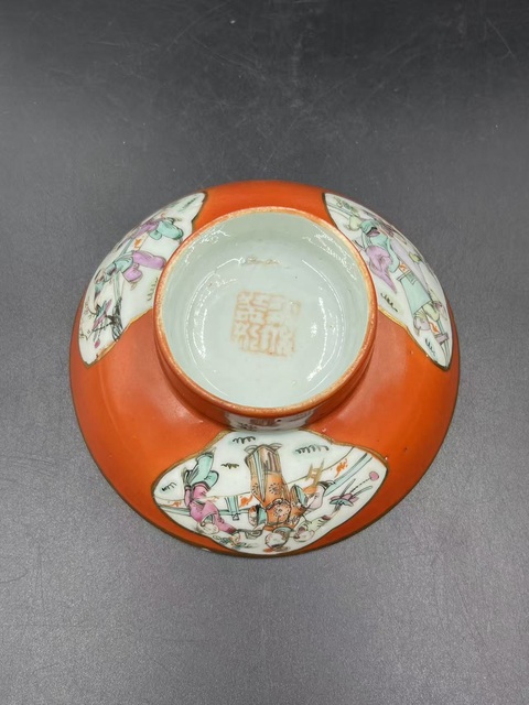 古玩陶瓷嬰戲紋粉彩高足碗真品鑒賞圖