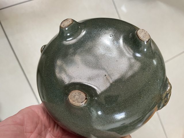 古玩陶瓷茶葉末釉香爐真品鑒賞圖
