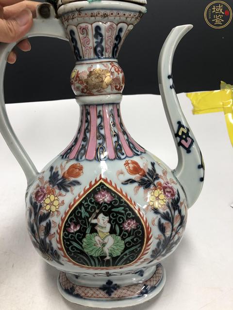 古玩陶瓷清·乾隆粉彩奶壺真品鑒賞圖