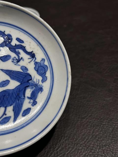 古玩陶瓷青花龍鳳紋盤真品鑒賞圖