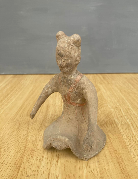 古玩陶瓷北朝仕女陶俑真品鑒賞圖