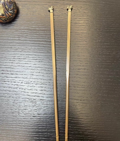 古玩銅器銅筷子真品鑒賞圖