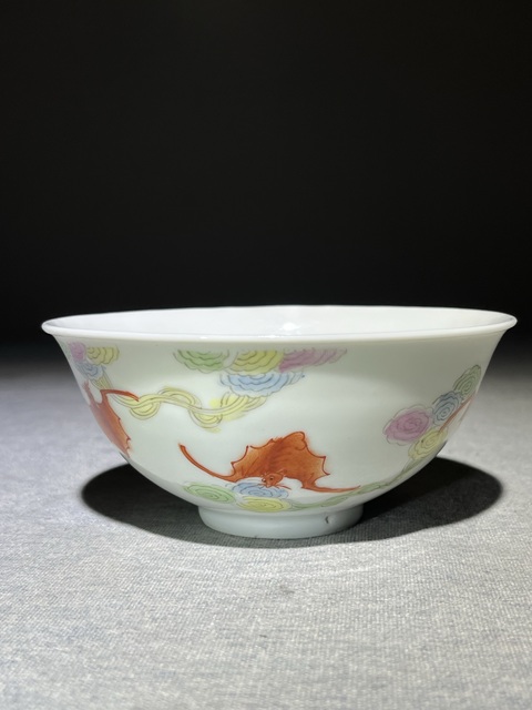 古玩陶瓷粉彩福壽紋碗拍賣(mài)，當(dāng)前價(jià)格2000元