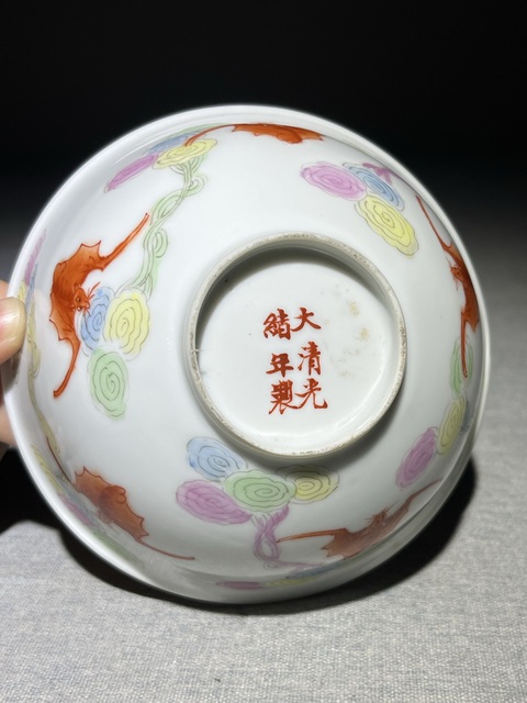 古玩陶瓷粉彩福壽紋碗拍賣(mài)，當(dāng)前價(jià)格2000元